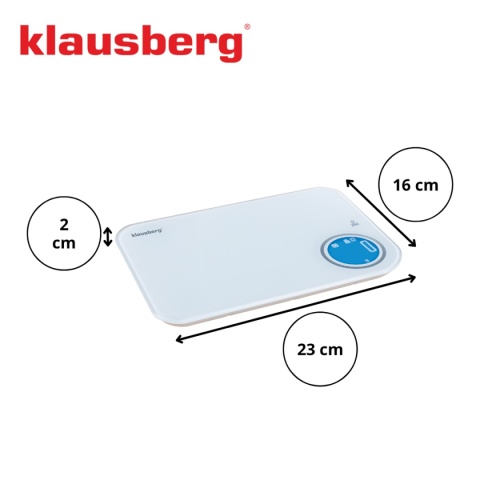 ELEKTRONICZNA WAGA KUCHENNA 5kg KLAUSBERG KB-7938 Bluetooth
