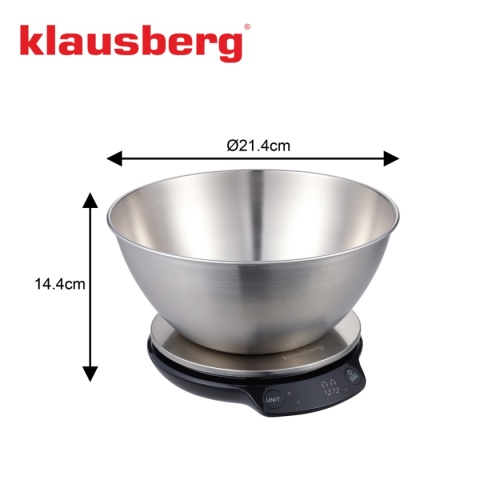 ELEKTRONICZNA WAGA KUCHENNA 5kg/1.8l KLAUSBERG KB-7939 Bluetooth