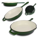 EMALIOWANA PATELNIA ŻELIWNA 26cm HAGE ZIELONA