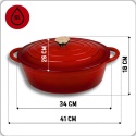 EMALIOWANA BRYTFANNA ŻELIWNA GĘSIARKA 6L HAGE CZERWONA