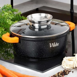 GARNEK GRANITOWY 2,1L 20cm Z POKRYWĄ Z AROMATYZEREM TERRUNA 199104