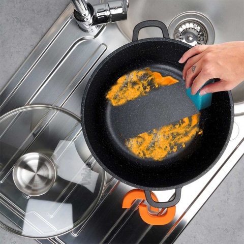 GARNEK GRANITOWY 5,8L 28cm Z POKRYWĄ Z AROMATYZEREM TERRUNA 199106