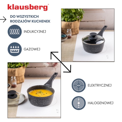 RONDELEK MARMUROWY 1,2l Z POKRYWĄ KLAUSBERG KB-7986