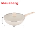PATELNIA MARMURKOWA GŁĘBOKA WOK 28cm Z POKRYWĄ KLAUSBERG 28cm KB-7991