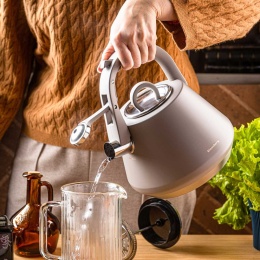 CZAJNIK STALOWY Z GWIZDKIEM 2,5L KLAUSBERG KB-7949 SZARY