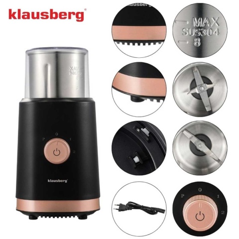 ELEKTRYCZNY MŁYNEK DO KAWY PRZYPRAW OWOCÓW KLAUSBERG KB-7992