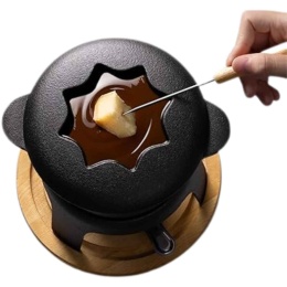 ZESTAW ŻELIWNY HAGE DO FONDUE DLA 6 OSÓB Z PODGRZEWACZEM