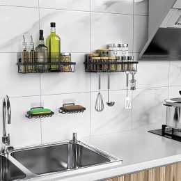 PÓŁKA ŁAZIENKOWA KUCHENNA PRZYKLEJANA ZESTAW 4 szt. 569735