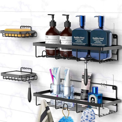 PÓŁKA ŁAZIENKOWA KUCHENNA PRZYKLEJANA ZESTAW 4 szt. 569735