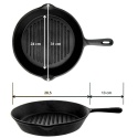 PATELNIA ŻELIWNA GRILLOWA HAGE 31cm INDUKCJA