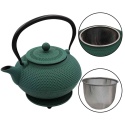ZAPARZACZ ŻELIWNY DZBANEK ZIELONY 1,4L Z FILTREM i FILIŻANKAMI PREZENT