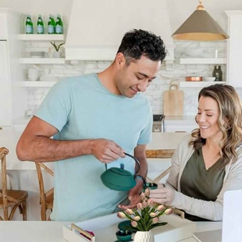 ZAPARZACZ ŻELIWNY DZBANEK ZIELONY 1,4L Z FILTREM i FILIŻANKAMI PREZENT