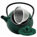 ZAPARZACZ ŻELIWNY DZBANEK ZIELONY 900ml Z PODGRZEWACZEM i FILIŻANKAMI PREZENT