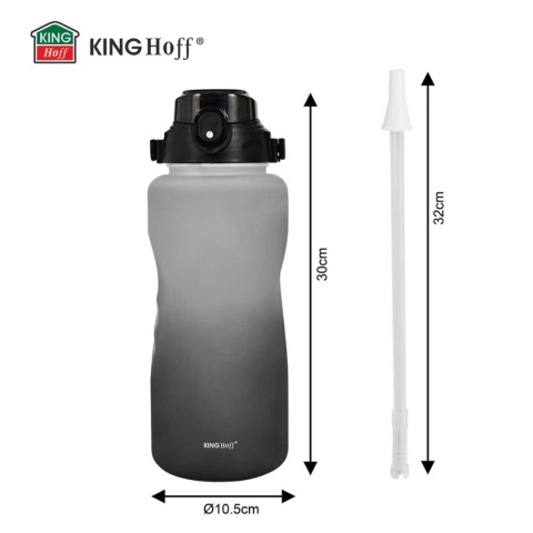 BUTELKA BIDON ZE SŁOMKĄ NA WODĘ 2L KINGHOFF KH-2009