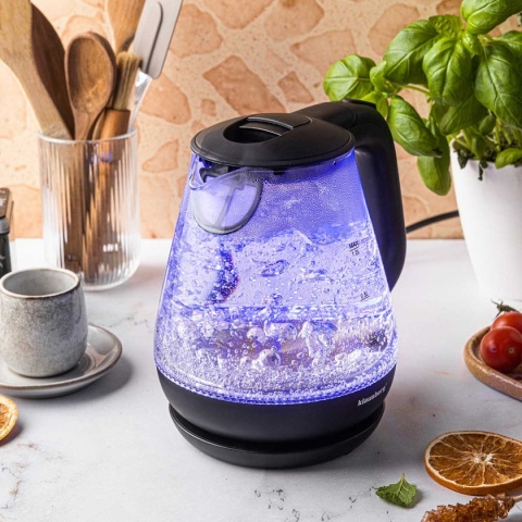 CZAJNIK ELEKTRYCZNY SZKLANY 1,2L KLAUSBERG KB-9003 LED