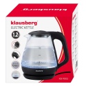CZAJNIK ELEKTRYCZNY SZKLANY 1,2L KLAUSBERG KB-9003 LED