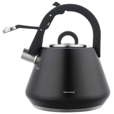 CZAJNIK STALOWY Z GWIZDKIEM 2,5L KLAUSBERG KB-7948 CZARNY