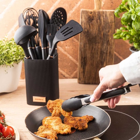 ZESTAW 12 SILIKONOWYCH PRZYBORÓW KUCHENNYCH W STOJAKU KLAUSBERG KB-9011