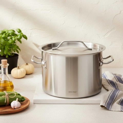 GARNEK GASTRONOMICZNY Z POKRYWĄ STALOWĄ Ø25cm 9L KINGHOFF KH-2021
