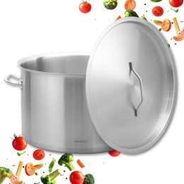 GARNEK GASTRONOMICZNY Z POKRYWĄ STALOWĄ Ø40cm 32L KINGHOFF KH-2026