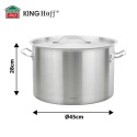 GARNEK GASTRONOMICZNY Z POKRYWĄ STALOWĄ Ø45cm 44L KINGHOFF KH-2027