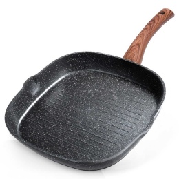 PATELNIA GRANITOWA GRILLOWA BLACK&WOOD 199056