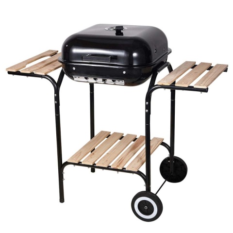 GRILL WĘGLOWY NA KÓŁKACH Z PÓŁKAMI KINGHOFF KH-2034