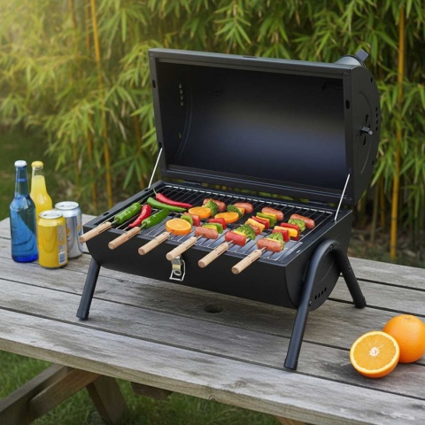 GRILL WĘGLOWY PRZENOŚNY SKŁADANY KINGHOFF KH-2032