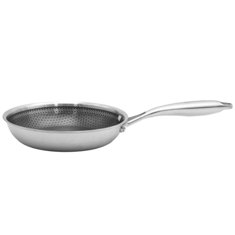 PATELNIA STALOWA 26cm Z POWŁOKĄ PLASTER MIODU 5551