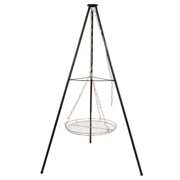 TRÓJNÓG STALOWY 15Ocm Z RUSZTEM 50cm GRILL DO PALENISK OGRODOWYCH