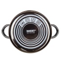 GARNEK EMALIOWANY 14cm Z POKRYWĄ BANQUET METALLIC BLACK 0,7L