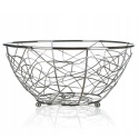 KOSZYK STALOWY SREBRNY NA OWOCE 23cm BANQUET VANITY
