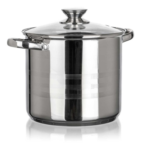 GARNEK STALOWY 20cm Z POKRYWĄ BANQUET LIVING 5,6L