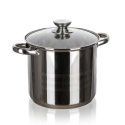 GARNEK STALOWY 20cm Z POKRYWĄ BANQUET LIVING 5,6L