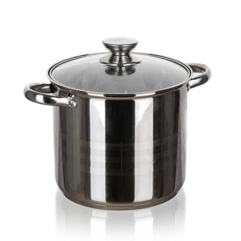 GARNEK STALOWY 20cm Z POKRYWĄ BANQUET LIVING 5,6L