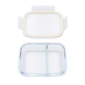 SZKLANY POJEMNIK 600ml LUNCH BOX Z PRZEGRODĄ SZCZELNY 5622