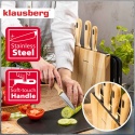 ZESTAW NOŻY I DESEK KUCHENNYCH W STOJAKU KLAUSBERG KB-9037