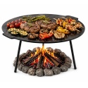 OKRĄGŁA ŻELIWNA PŁYTA GRILLOWA Ø 45cm NA NÓŻKACH DO OGNISKA