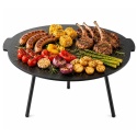 OKRĄGŁA ŻELIWNA PŁYTA GRILLOWA Ø 45cm NA NÓŻKACH DO OGNISKA