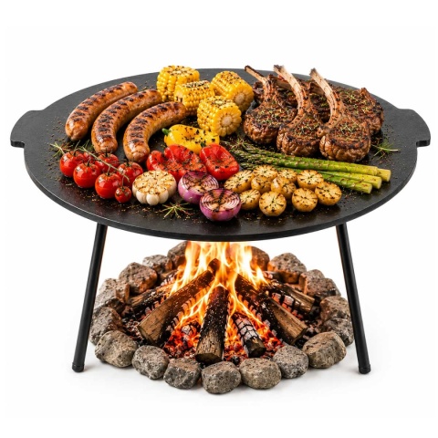 OKRĄGŁA ŻELIWNA PŁYTA GRILLOWA Ø 45cm NA NÓŻKACH DO OGNISKA