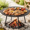 OKRĄGŁA ŻELIWNA PŁYTA GRILLOWA Ø 45cm NA NÓŻKACH DO OGNISKA
