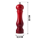 ZESTAW RĘCZNYCH MŁYNKÓW DO PIEPRZU I SOLI 22cm HAGE RED