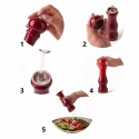 ZESTAW RĘCZNYCH MŁYNKÓW DO PIEPRZU I SOLI 22cm HAGE RED