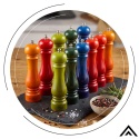 ZESTAW RĘCZNYCH MŁYNKÓW DO PIEPRZU I SOLI 22cm HAGE RED