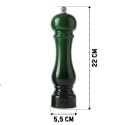 ZESTAW RĘCZNYCH MŁYNKÓW DO PIEPRZU I SOLI 22cm HAGE GREEN