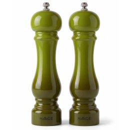 ZESTAW RĘCZNYCH MŁYNKÓW DO PIEPRZU I SOLI 22cm HAGE OLIVE