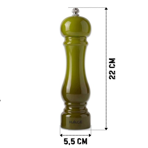ZESTAW RĘCZNYCH MŁYNKÓW DO PIEPRZU I SOLI 22cm HAGE OLIVE