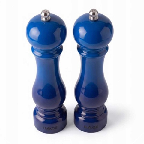 ZESTAW RĘCZNYCH MŁYNKÓW DO PIEPRZU I SOLI 22cm HAGE BLUE