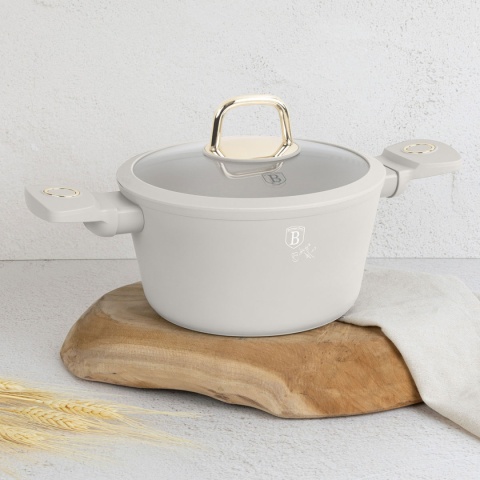 GARNEK TYTANOWY Z POKRYWĄ 24cm BERLINGER HAUS BH-8071 SAHARA
