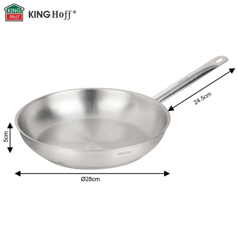 PATELNIA ZE STALI NIERDZEWNEJ 21CT 28cm KINGHOFF KH-2020